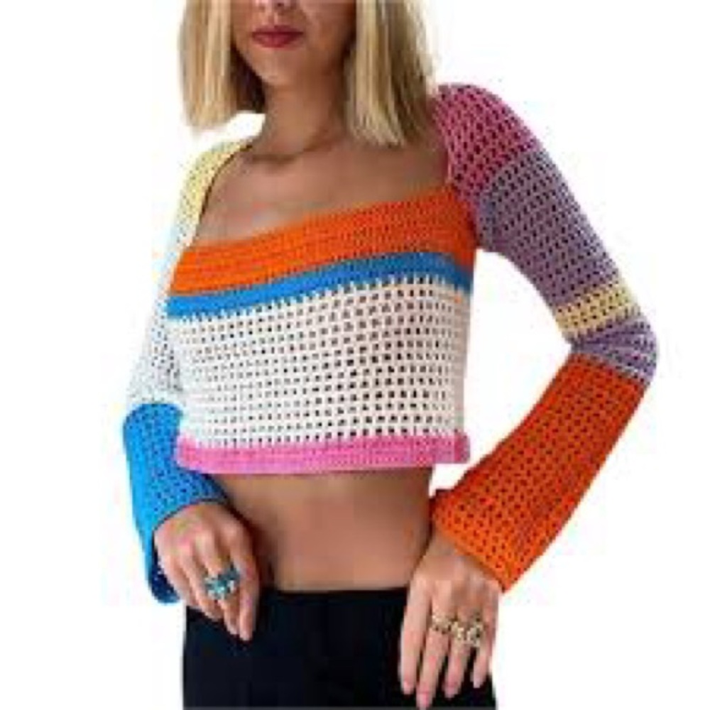 Amazon colorful knit top